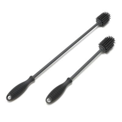 China Sustainable Silicone Baby Bottle Cleaning Brush with Long Handle for sale