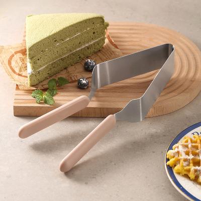 China Disposable Stainless Steel Pie Knife Slicer Server Lifter Cake Divider Cutter With PP Plastic Handle Cake Tool Accessory Shovel for sale