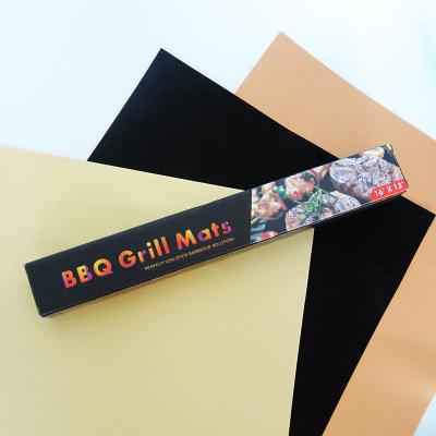 China Dustproof BBQ Grill Mat Non-Stick Cooking Mat PTFE Reusable Barbecue Baking Mat for Electric Grill Gas Charcoal BBQ for sale