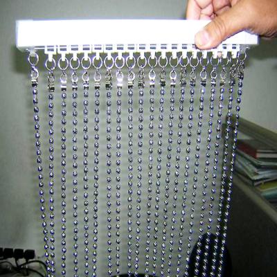 China Decorative Silver Blackout Metal Ball Chain Curtains for sale