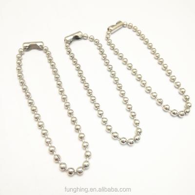 China Romantic 2mm Metal Ball Chain With Connector For Ball Key Chain Key Chain for sale