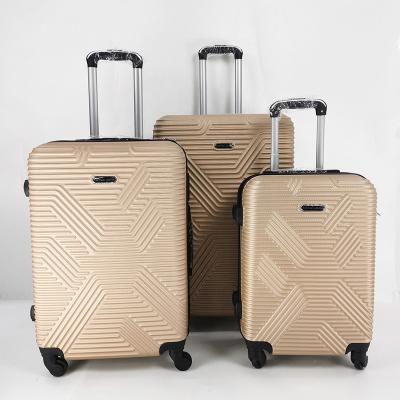 China PopularFashionable/Unisex/Moderm ABS Airplane PC Handheld Travel 3 Piece Trolley Suitcase Luggage Set for sale