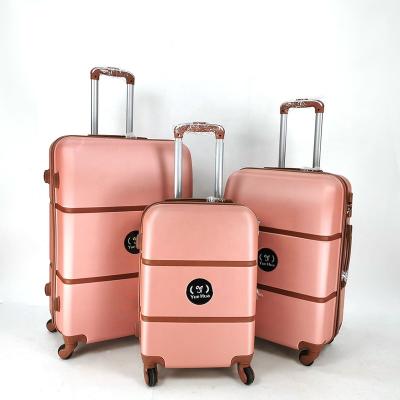 China PopularFashionable/Unisex/Moderm ABS Airplane Hand Travel 3 Piece Trolley Luggage Set for sale