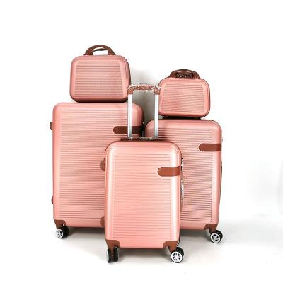 China New Style Simple Design PopularFashionable/Unisex/Moderm Lightweight Durable ABS 5pcs Luggage Suitcase Trolley Set On Sale for sale