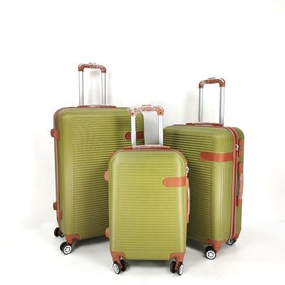 China PopularFashionable/Unisex/Moderm ABS Airplane Hand Travel 3 Piece Trolley Luggage Set for sale