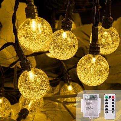 China / String Lights, Outdoor Lights 50 Battery Operated LED Crystal Ball String Lights 8 Modes With Remote Control for sale