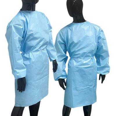 China Good Price Blue Aami Disposable Non Woven Protective Clothing 3 Level Gown For Adult for sale