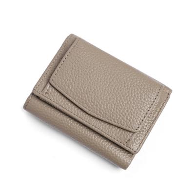 China RFID Blocking Small Mini Custom Leather Coin Purse Snap Closure Wallet Rfid Pouch for sale