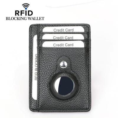 China Factory Rfid Blocking Air Tag Wallets Slim Minimalist Custom Carbon Fiber PU Leather Men Wallet for sale