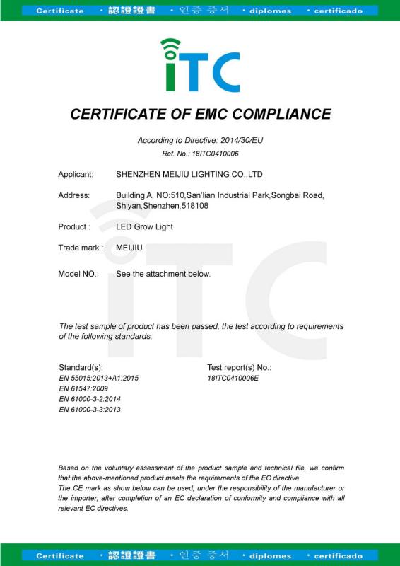 EMC - Shenzhen Meijiu Lighting Co., Ltd.