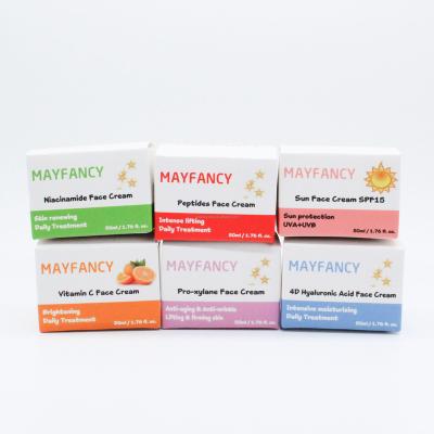 China MAYFANCY Anti Aging Moisturizing Private Label Whitening Firming 100% Vegan Vitamin C Retinol Hyaluronic Face Cream Anti Aging Skin Care for sale