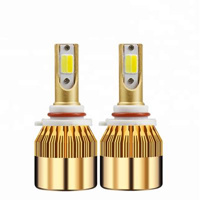 China Factory Wholesale Cheap H4 H7 H11 Motorcycle Lamps Led Auto Fog Light C6 Double Bulb Color Led Headlight for sale