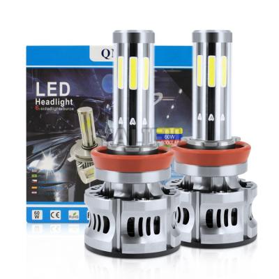 China Cheap N8 H1 H3 H7 H11 880 100w 8000LM Auto Lamp Price 8sides DOB Chip 6000k 60w Headlight Led Bulb Suitable For All Cars for sale