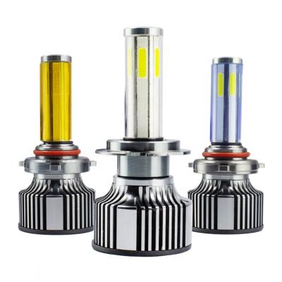 China Para 9006 880 881 Aluminum H7 H4 H13 9005 Automobile 6 Sides Super Bright Led Headlights H1 H3 Auto Led Bulb For Universal Cars for sale