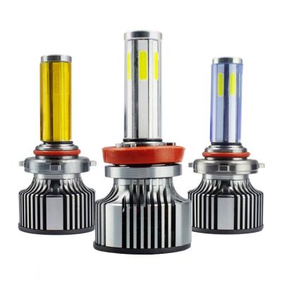 China Yalifu Factory Aluminum Auto Car Lighting 6 Sides H11 H13 H4 9005 9007 Led Headlight With CSP Led Bead To Accept Low MOQ Led Bulb For Car for sale