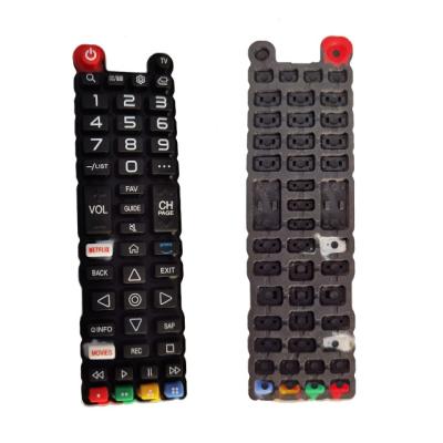 China Durable Customized P R Silicone Rubber Keypad For TV Remote Control for sale