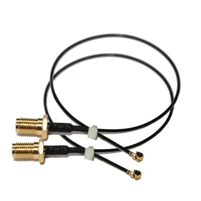 China Factory RF 1.13 Coaxial Cable Assembly RP Sma Flame Retardant / Flame Retardant Female To IPX Connector With 1.13 Cable for sale