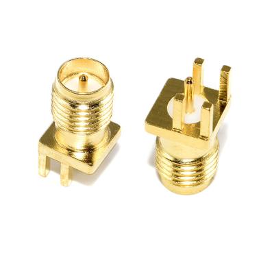 China Communication Outside Screw And Hole Pin Interface RF Female Foot Internal Coaxial Connector Sma Jack Bulkhead for sale