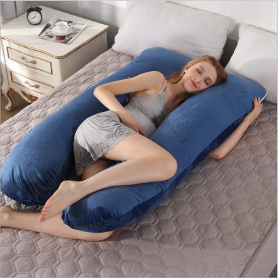 China 2021 Hot Sale Anti-Static Stretching Products China Wholesale Competitive Price Blue Pregnancy U Shape Pillow for sale