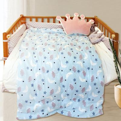 China Anti-static Korean Silk Baby Sleep Comforter Rabbit Baby Crib Bedding Set For Girls for sale