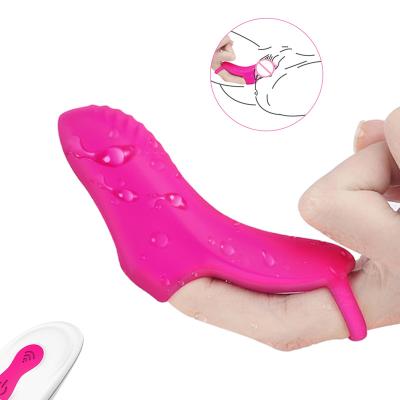 China 9 Modes Best Vibration Women Couple Finger Sleeve G Spot Vibrator Remote Control Sex Toy For Girls for sale