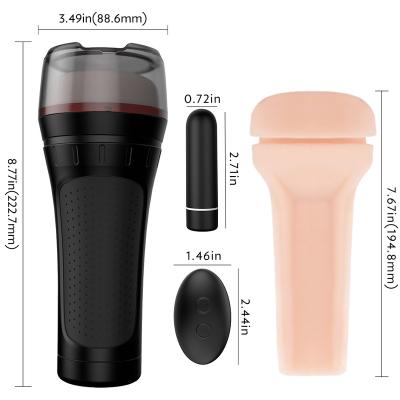 China 9 Modes Automatic Vibration Silicone Artificial Vagina Masturbators Cup Adult Sex Toy For Man for sale