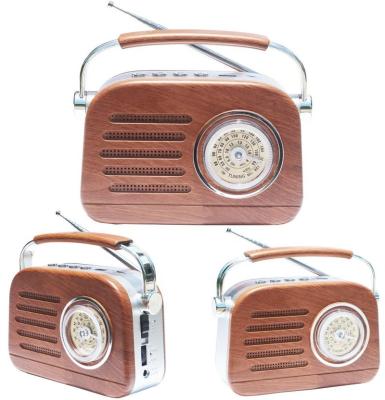 China PORTABLE Multiband Portable Retro Radio USB TF Card Slot Cheap Radio for sale