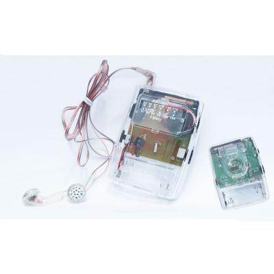 China With belt clip on 2020 new design fm am prison radio receiver rear transparent housing radio for sale