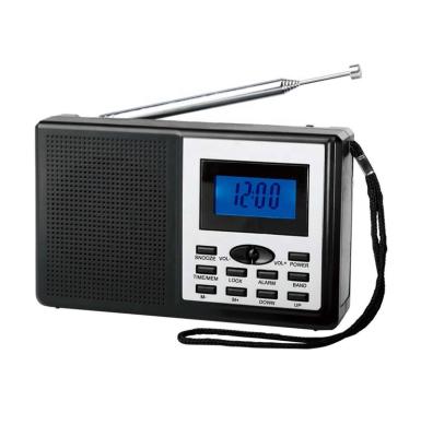 China PORTABLE Hot Selling Good Reception Portable LCD Display Digital Clock Radio for sale