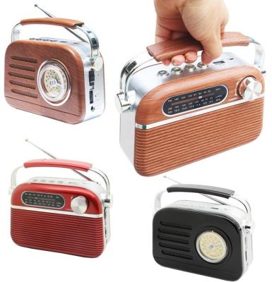 China Wholesale Retro PORTABLE Vintage Antique Wooden Radio With USB TF Player for sale