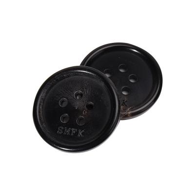 China Washable Ready To Ship Fashion Color Natural Black Hand Leg Horn 5-Holes Sewing Button For Susit Or Sweater for sale