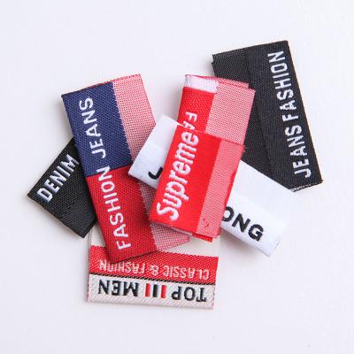 China Clothes Labels Clothing Label Washable Custom Label Manufacturer Neck Woven Falg Labels for sale