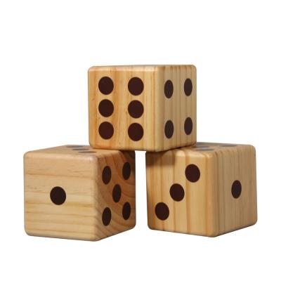 China GIBBON Amazon's 2019 Success Blocks Yard Wooden Die Pine Wood, Hot Selling Kids Toys Giant Dice for sale