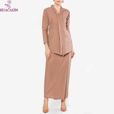 China Islamic Design Arabic Women Dress Malaysia Kebaya Melayu Women Muslimah Modern Design Baju Kurung for sale