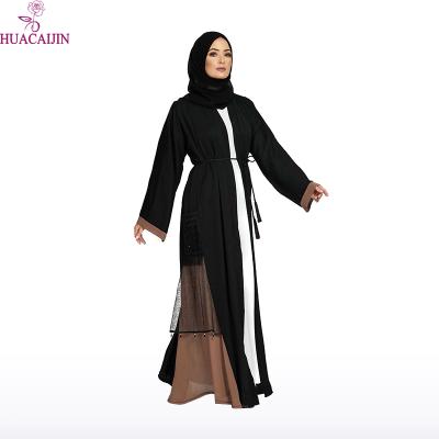 China Muslim Women Long Dress Fashion 2020 Muslim Women Long Dress Elegant Casual Kimono Dubai Abaya Front Open Abaya Black Sequins 2020 Fashions for sale