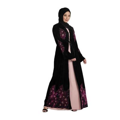 China 2020 Black Muslim Abaya Middle East Women Islamic Clothing Breathable Casual Kebaya Long Sleeve Dubai Abaya for sale