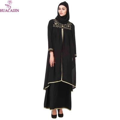 China Soft Ployester Dubai Abaya Wholesale 2020 Styles Front Open Abaya Long Sleeve Modest Women Clothing Fashion Embroidery for sale