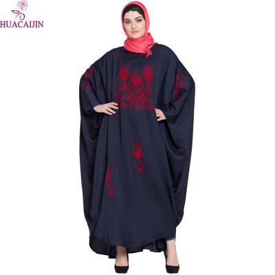 China Wholesale New Polyester Pattern Pakistan Abaya In Dubai Bat Wing Kaftan Abaya Dress For Woman for sale