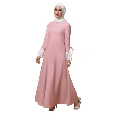 China New Design Jubah Abaya Woven Rayon Robe Muslim Clothing Long Jalabiya Muslim Women Islamic Dress HE0071 for sale