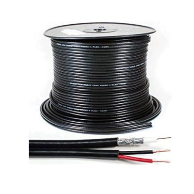 China 75Ohm coaxial cable rg6 siamese with messenger wire for sale