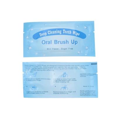 China Disposable Fresh Breath Textured Deep Cleaning Teeth Wipes Finger Brush Teeth Wipes Finger Sweep Pre Clean / Post Whitening C202212052 for sale