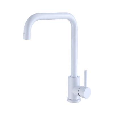 China Sense Faucets Modern White Color Swivel Mixer Water Tap Taps Kitchen Sink Faucet for sale