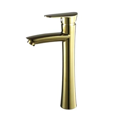 China Popular Polished Bathroom Luxury Sink Style High Sense Faucets Design Neck Basin Faucet for sale