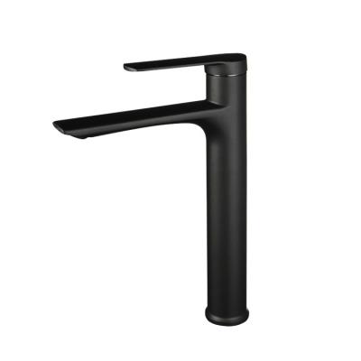 China Sense Faucets Sell Well Single Handle Vessel Black Bathroom Faucet Black Basin for sale