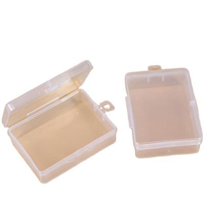 China Recycled Materials D724 Small Square Plastic Packing Empty Box With Hook Sticker Card Parts Small Electronic Components Storage Box for sale