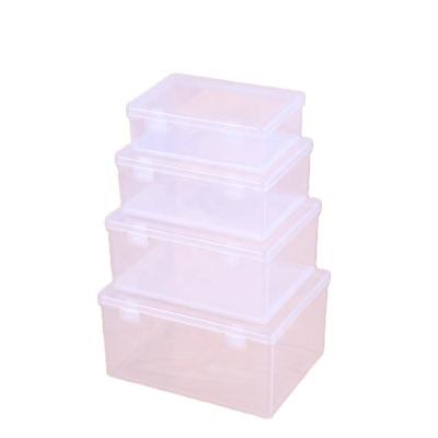 China Recyclable Transparent Plastic PP Double Buckle Toy Hardware Storage Empty Box Stationery Packaging D759 for sale