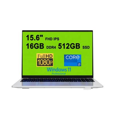 China Metal 11th Gen Computer 16GB RAM 11th Gen 1TB SSD 8GB Notebook i7 Intel Core 15.6 Inch Laptop OEM ODM Notebook for sale