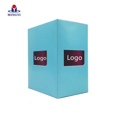 China Factory Luxury Private Label Small Kraft Blue Logo Gift Box Custom Paper Packaging For Clothes for sale