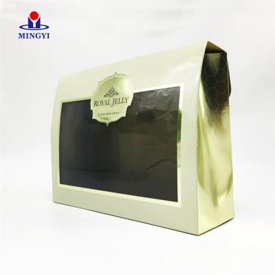 China Design Makeup Hologram Luxury Gift Manufacturer China Cosmetic Packaging Paper Box With Clear Window for sale