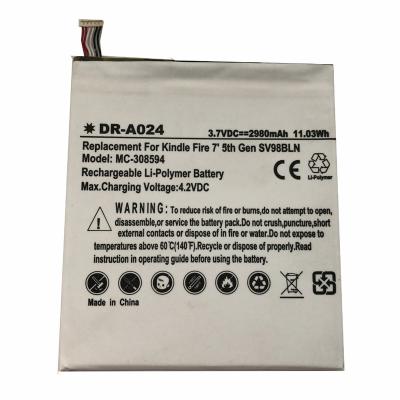 China Consumer Electronics MC-308594 For Kindle Fire 7 5th SV98LN Tablet Battery for sale